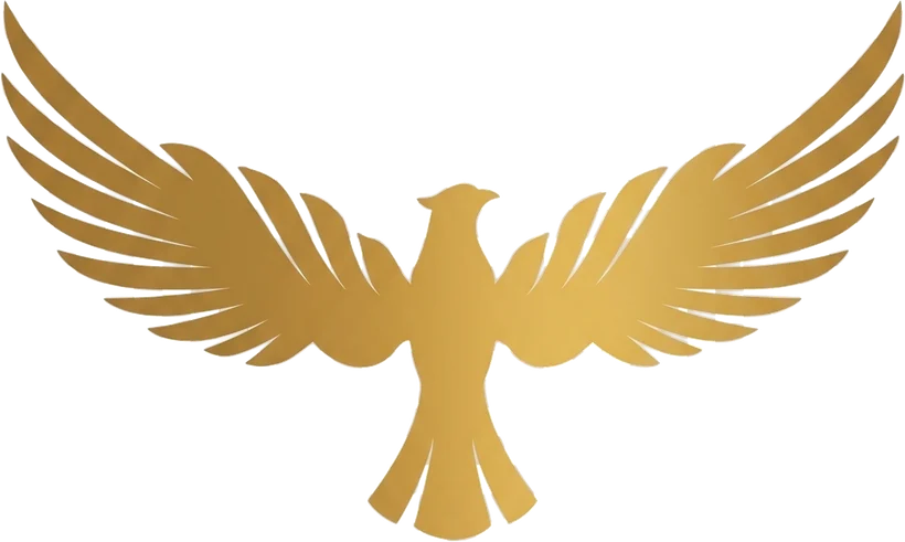 A bird in flight, wings spread